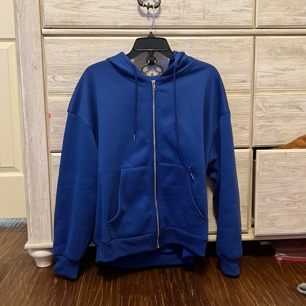 Royal blue zip up hoodie
